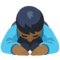 Person Bowing - Medium Black emoji on Facebook